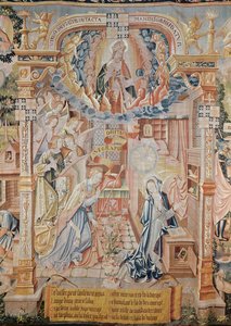 The Annunciation, from Scenes from the Life of the Virgin, Tapestry, 1530